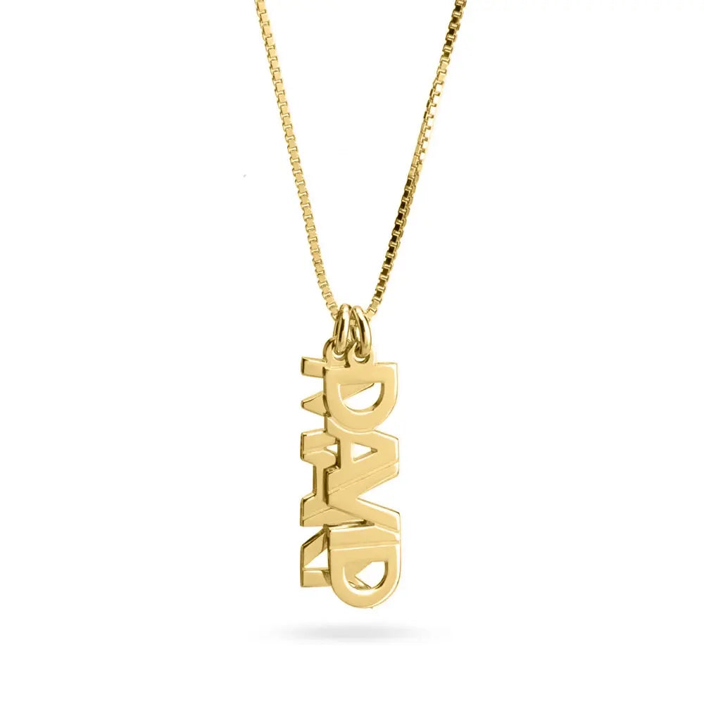 Vertical Multiple Name Necklace – Custom Mother’s Family Script Pendant