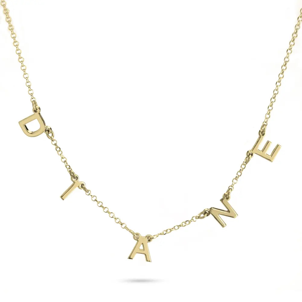 Custom Dainty Initials Choker – Personalized Minimalist Letter Necklace