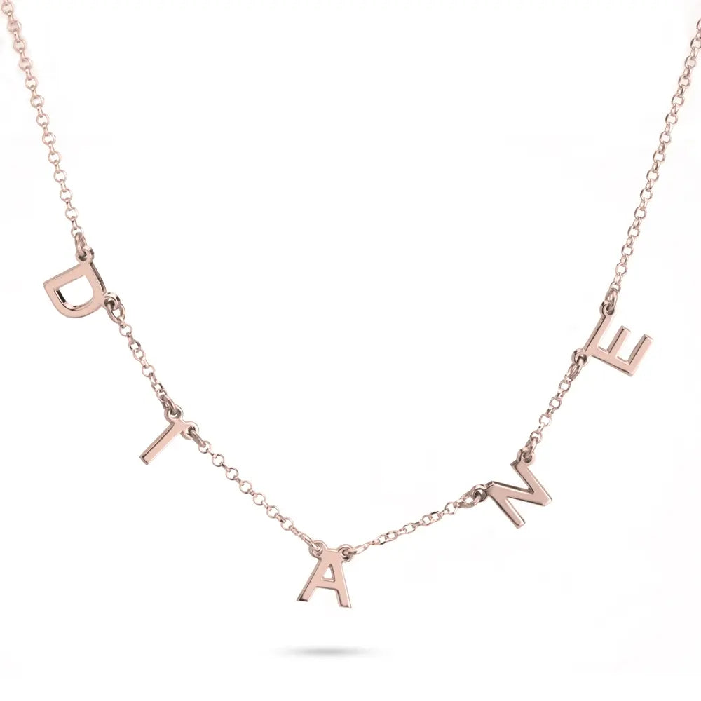 Custom Dainty Initials Choker – Personalized Minimalist Letter Necklace